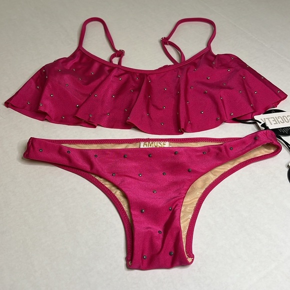 AMUSE SOCIETY PRESLEY MICRO STUD BIKINI SMALL - Picture 4 of 16